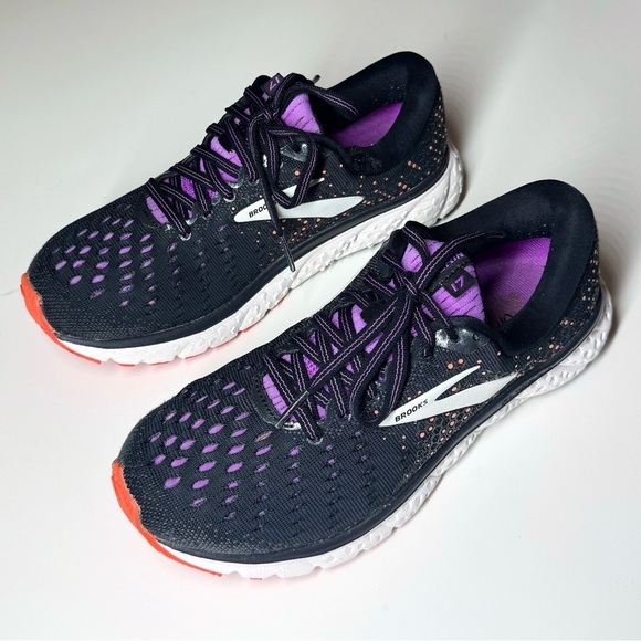 Brooks Women's Glycerin 17 Athletic Running Shoes - Black and Purple Size- 7 B - Picture 5 of 11